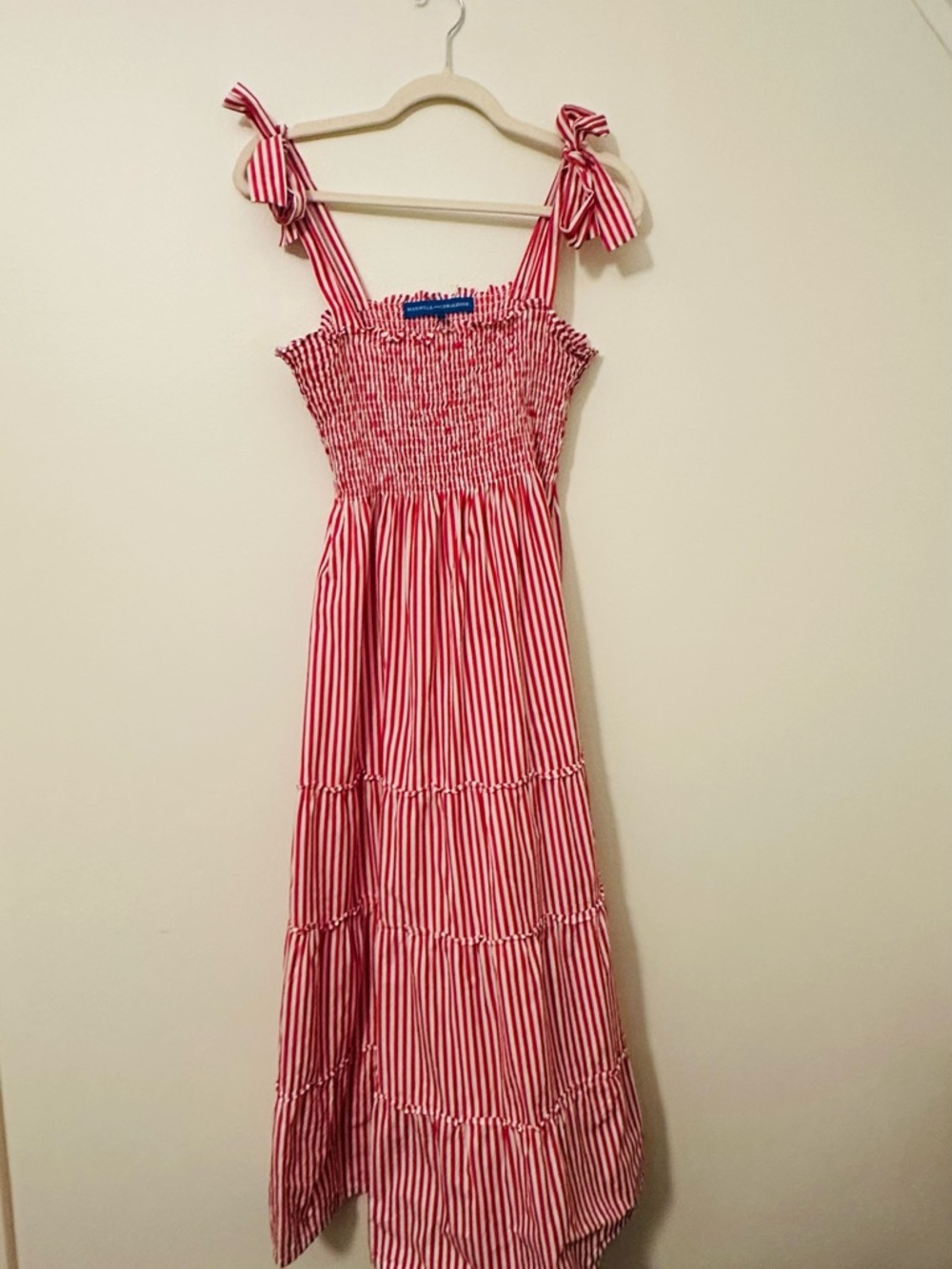 Maxwell and Geraldine BROOKE Striped Red Maxi Dress Small - Picture 6 of 9